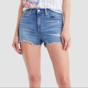 Levi's New High-Rise Distressed Jean Shorts New NWT